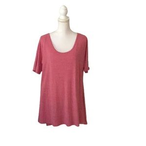 Lularoe pink tunic slight high low length size XL